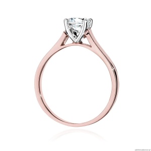 Pierścionek W526 Diament Laboratoryjny 0,70ct różowe złoto