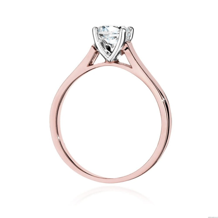 Pierścionek W526 Diament Laboratoryjny 0,70ct różowe złoto