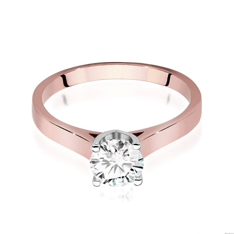 Pierścionek W526 Diament Laboratoryjny 0,70ct różowe złoto
