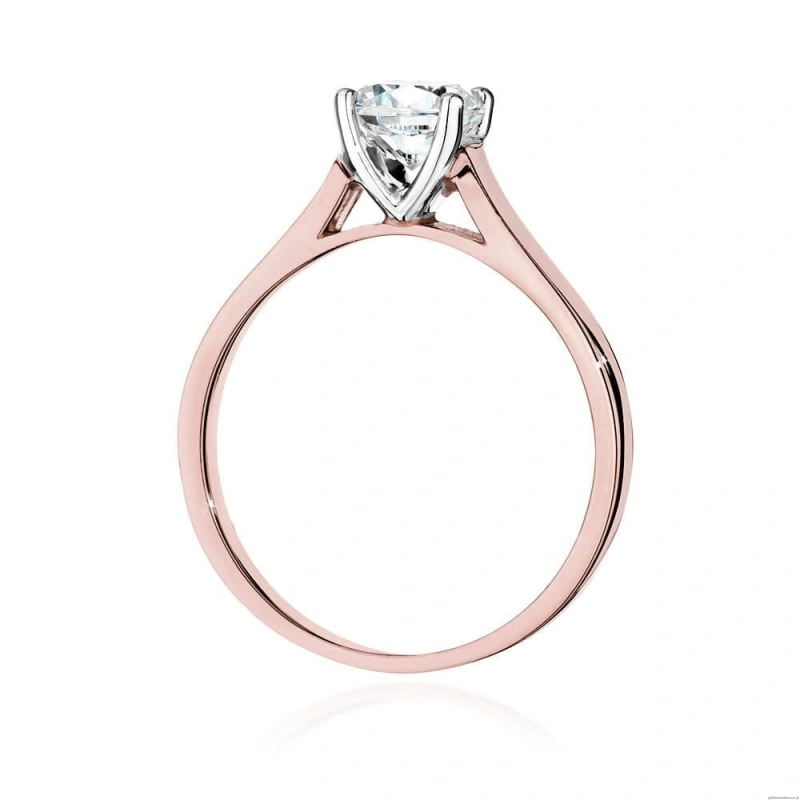 Pierścionek W526 Diament Laboratoryjny 1,00ct różowe złoto