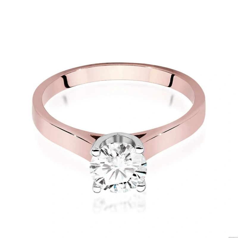 Pierścionek W526 Diament Laboratoryjny 1,00ct różowe złoto