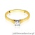Pierścionek W526 Diament Laboratoryjny 0,40ct żółte złoto