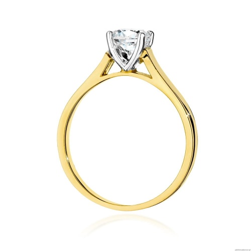 Pierścionek W526 Diament Laboratoryjny 0,70ct żółte złoto