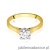 Pierścionek W526 Diament Laboratoryjny 0,70ct żółte złoto