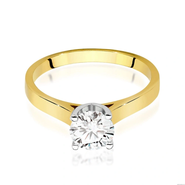 Pierścionek W526 Diament Laboratoryjny 1,00ct żółte złoto