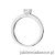 Pierścionek W534 Diament Laboratoryjny 0,40ct białe złoto