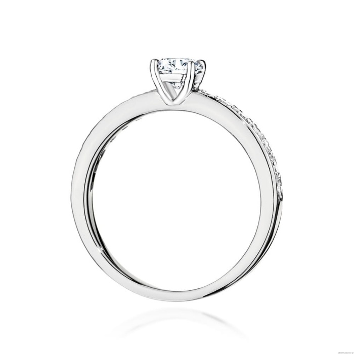 Pierścionek W534 Diament Laboratoryjny 0,40ct białe złoto