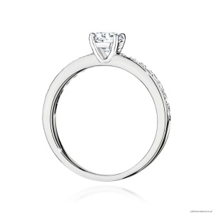 Pierścionek W534 Diament Laboratoryjny 0,50ct białe złoto