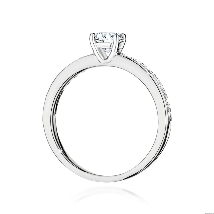 Pierścionek W534 Diament Laboratoryjny 0,50ct białe złoto