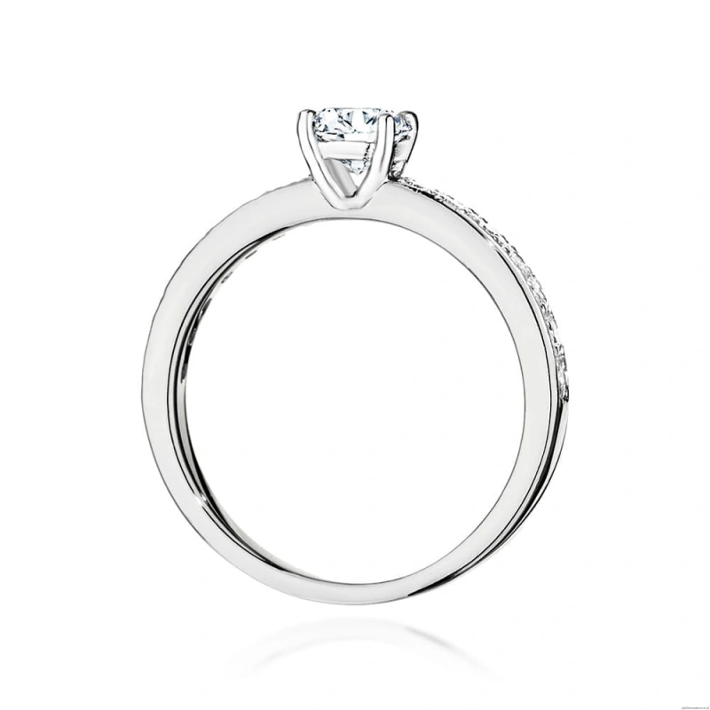 Pierścionek W534 Diament Laboratoryjny 0,50ct białe złoto