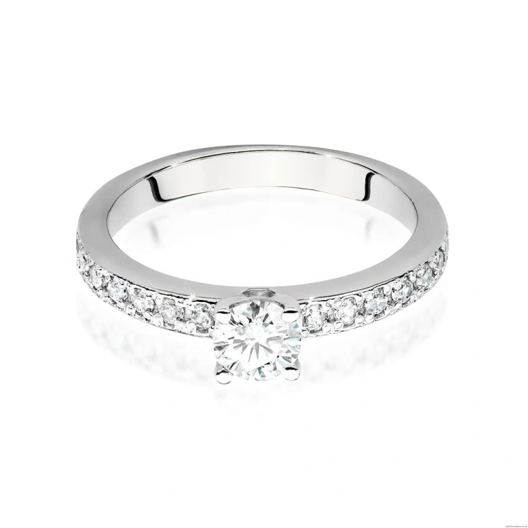 Pierścionek W534 Diament Laboratoryjny 0,50ct białe złoto