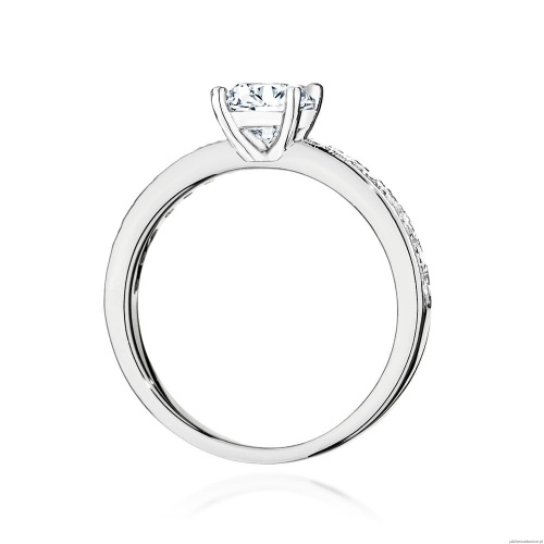 Pierścionek W534 Diament Laboratoryjny 0,70ct białe złoto