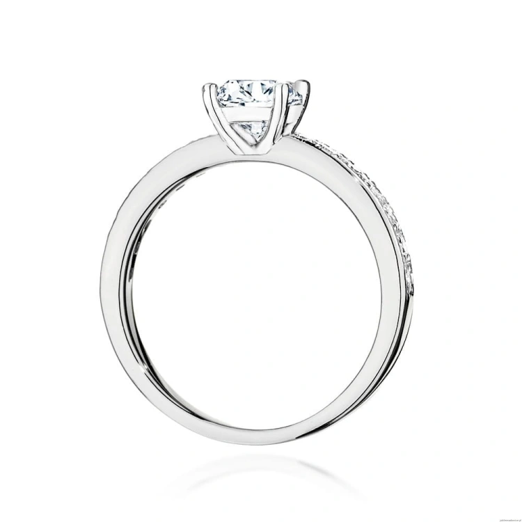 Pierścionek W534 Diament Laboratoryjny 0,70ct białe złoto
