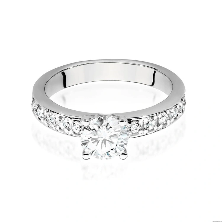 Pierścionek W534 Diament Laboratoryjny 0,70ct białe złoto