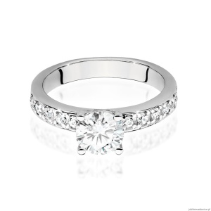 Pierścionek W534 Diament Laboratoryjny 1,00ct białe złoto
