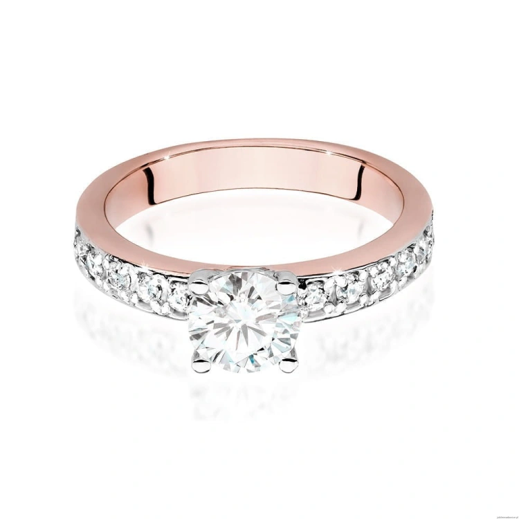 Pierścionek W534 Diament Laboratoryjny 0,70ct różowe złoto