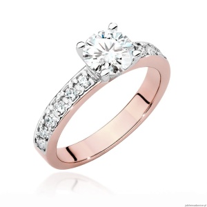 Pierścionek W534 Diament Laboratoryjny 1,00ct różowe złoto