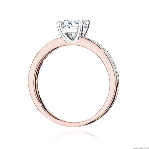 Pierścionek W534 Diament Laboratoryjny 1,00ct różowe złoto