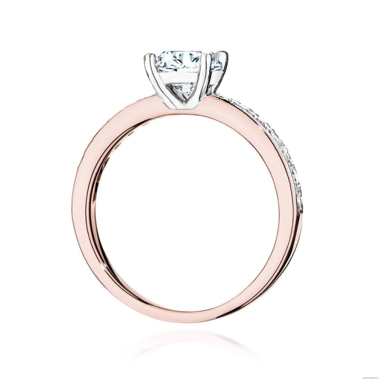 Pierścionek W534 Diament Laboratoryjny 1,00ct różowe złoto