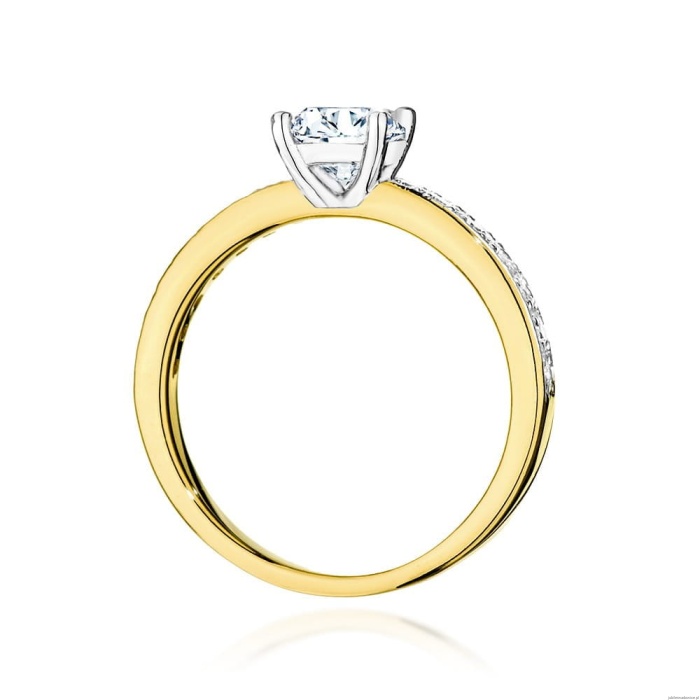 Pierścionek W534 Diament Laboratoryjny 0,70ct żółte złoto