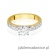 Pierścionek W534 Diament Laboratoryjny 0,70ct żółte złoto
