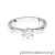 Pierścionek W535 Diament Laboratoryjny 0,40ct białe złoto