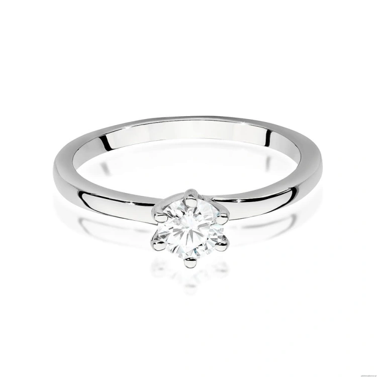 Pierścionek W535 Diament Laboratoryjny 0,40ct białe złoto