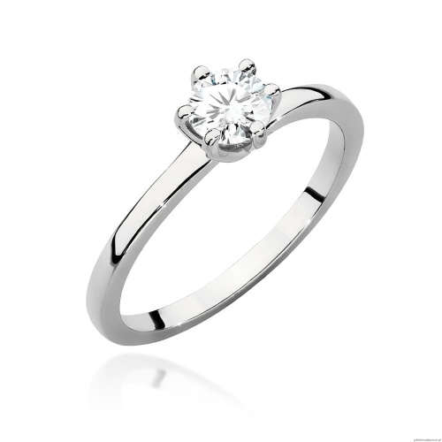 Pierścionek W535 Diament Laboratoryjny 0,50ct białe złoto
