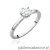 Pierścionek W535 Diament Laboratoryjny 0,50ct białe złoto