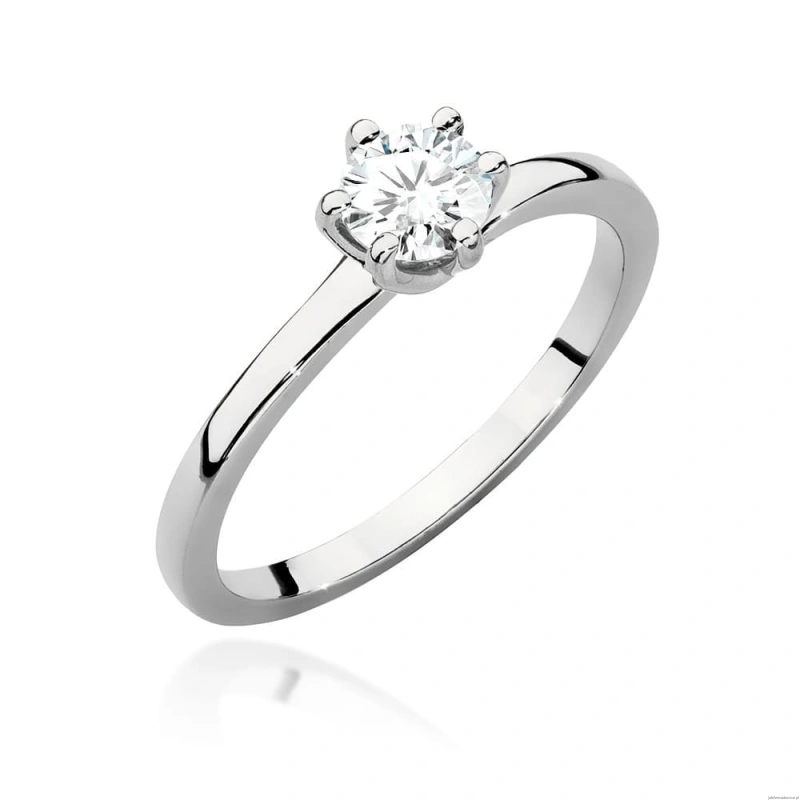 Pierścionek W535 Diament Laboratoryjny 0,50ct białe złoto