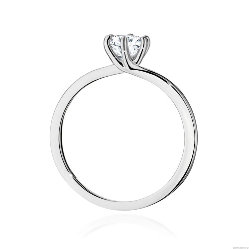 Pierścionek W535 Diament Laboratoryjny 0,50ct białe złoto