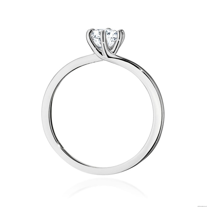 Pierścionek W535 Diament Laboratoryjny 0,50ct białe złoto