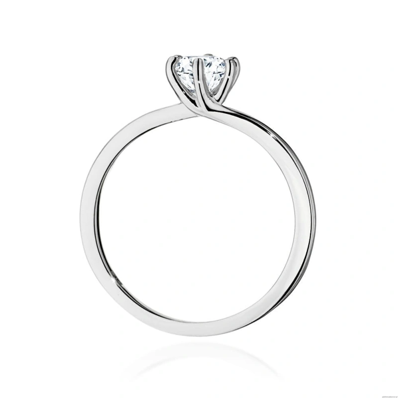 Pierścionek W535 Diament Laboratoryjny 0,50ct białe złoto