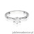 Pierścionek W535 Diament Laboratoryjny 0,50ct białe złoto