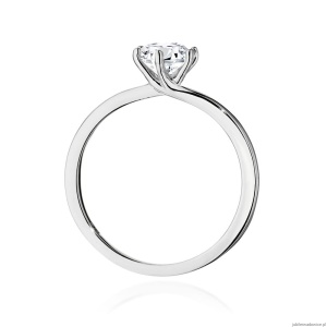 Pierścionek W535 Diament Laboratoryjny 0,70ct białe złoto