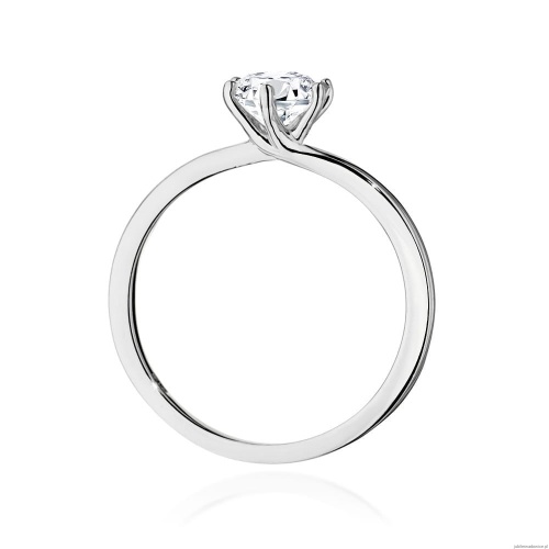 Pierścionek W535 Diament Laboratoryjny 0,70ct białe złoto