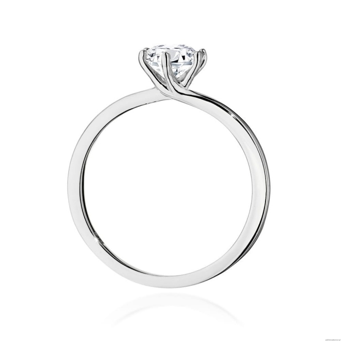 Pierścionek W535 Diament Laboratoryjny 0,70ct białe złoto