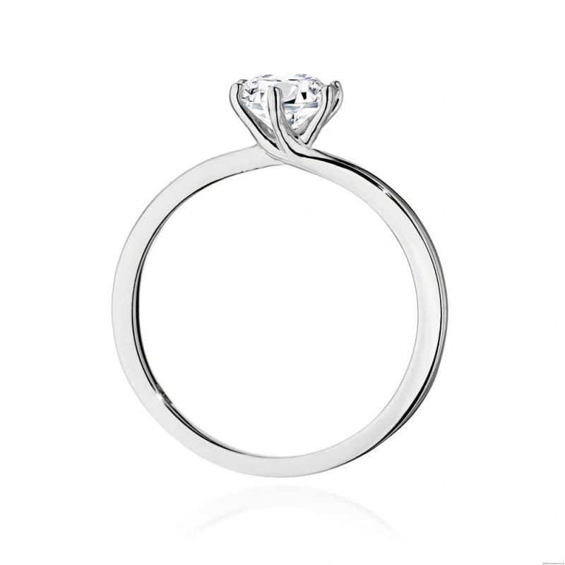 Pierścionek W535 Diament Laboratoryjny 0,70ct białe złoto