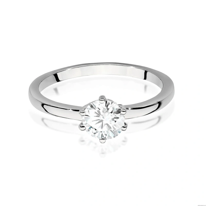 Pierścionek W535 Diament Laboratoryjny 0,70ct białe złoto