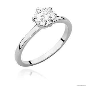 Pierścionek W535 Diament Laboratoryjny 1,00ct białe złoto