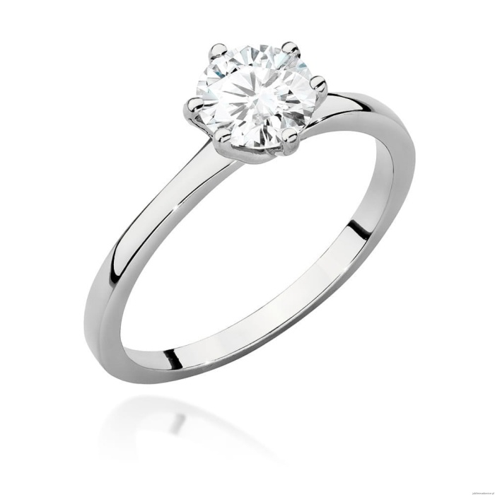 Pierścionek W535 Diament Laboratoryjny 1,00ct białe złoto