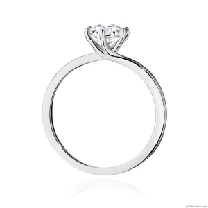 Pierścionek W535 Diament Laboratoryjny 1,00ct białe złoto