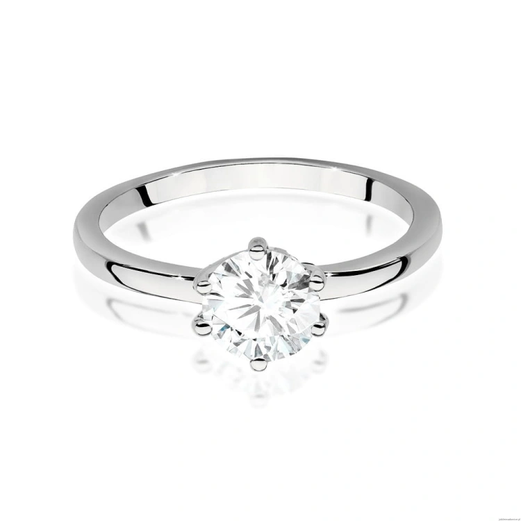 Pierścionek W535 Diament Laboratoryjny 1,00ct białe złoto