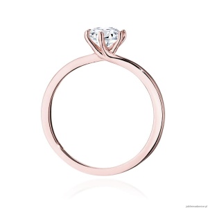Pierścionek W535 Diament Laboratoryjny 0,70ct różowe złoto