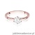 Pierścionek W535 Diament Laboratoryjny 0,70ct różowe złoto