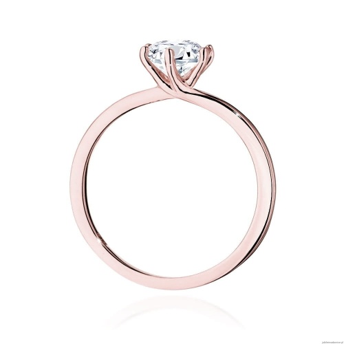 Pierścionek W535 Diament Laboratoryjny 1,00ct różowe złoto