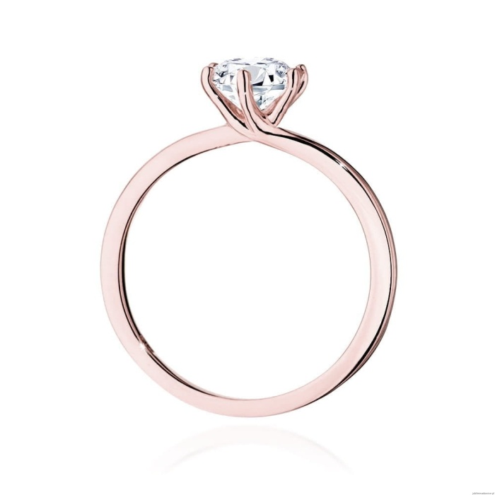 Pierścionek W535 Diament Laboratoryjny 1,00ct różowe złoto