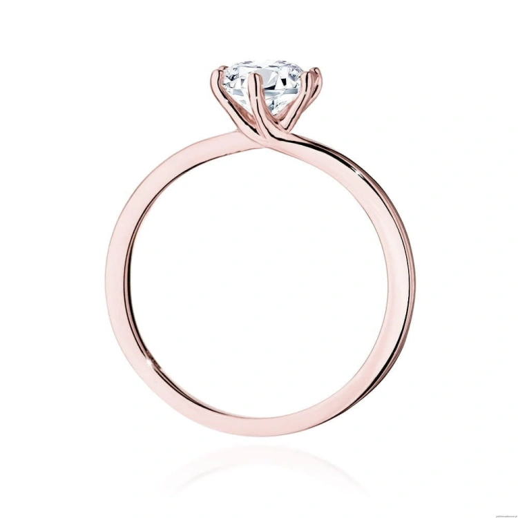 Pierścionek W535 Diament Laboratoryjny 1,00ct różowe złoto