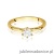 Pierścionek W535 Diament Laboratoryjny 0,40ct żółte złoto