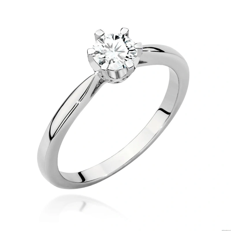 Pierścionek W539 Diament Laboratoryjny 0,40ct białe złoto